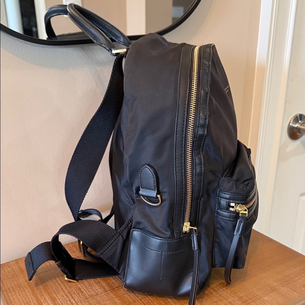 Tory Burch Tilda Black Nylon Backpack Gold Hardware - Picture 7 of 14